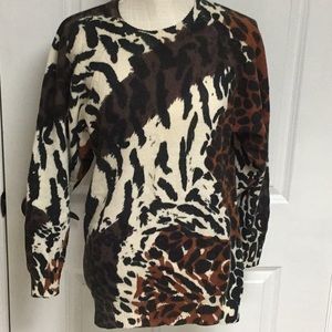 Vintage Animal Print Sweater